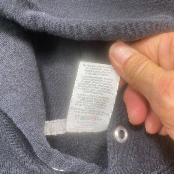 Russell Athletic Hoodie Mens Small Black You Gon Learn Today Streetwear Pullover - Picture 6 of 11